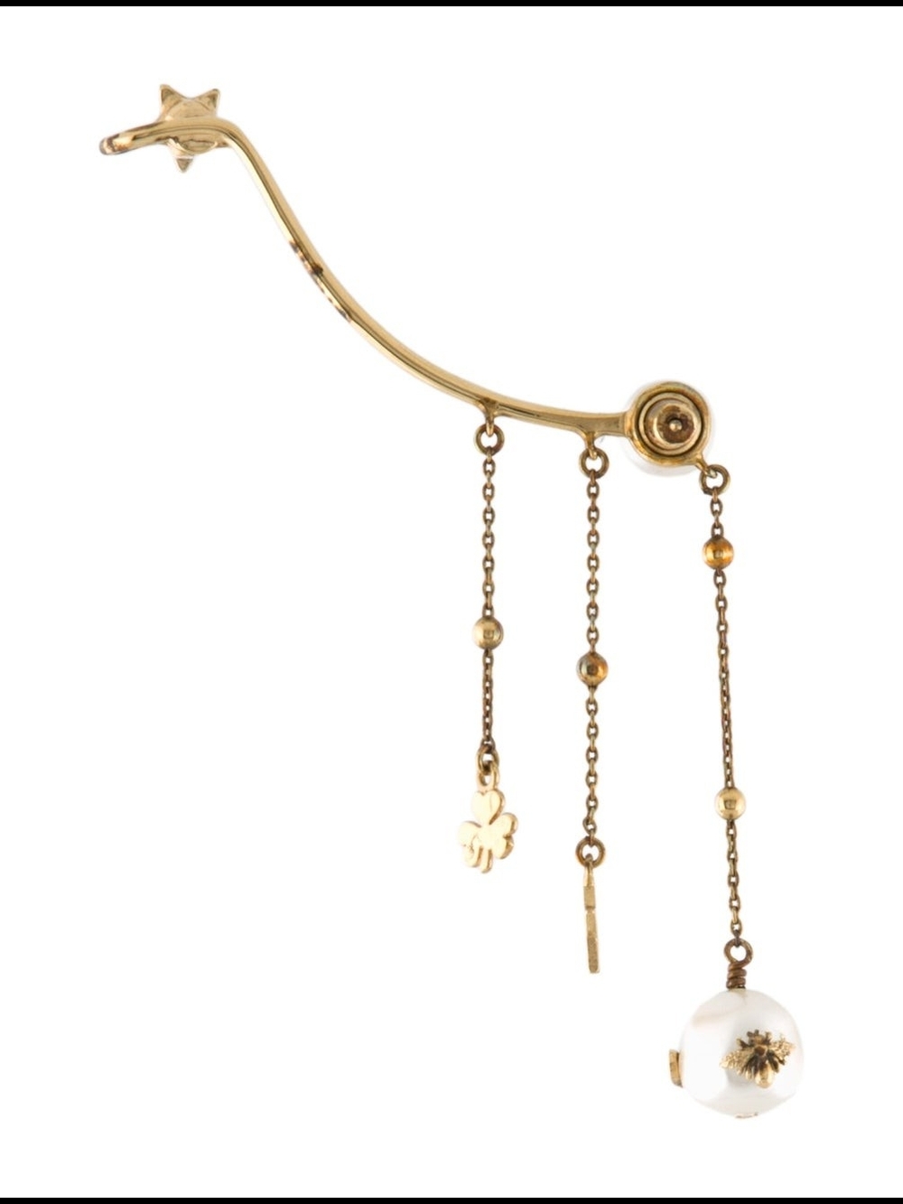 Christian Dior Faux Pearl Perles De Désir Ear Climber Earring - Picture 4 of 7